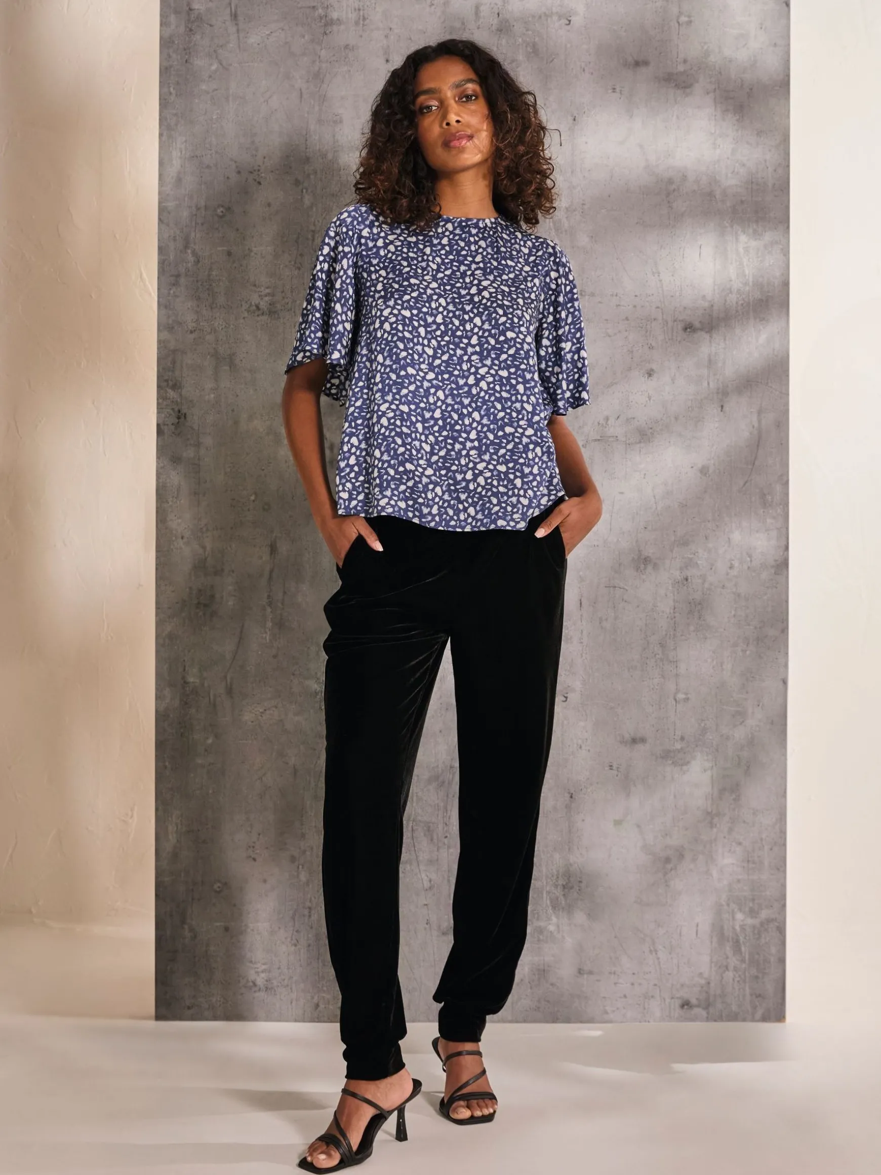 FatFace Alba Mark Make Top Blue New