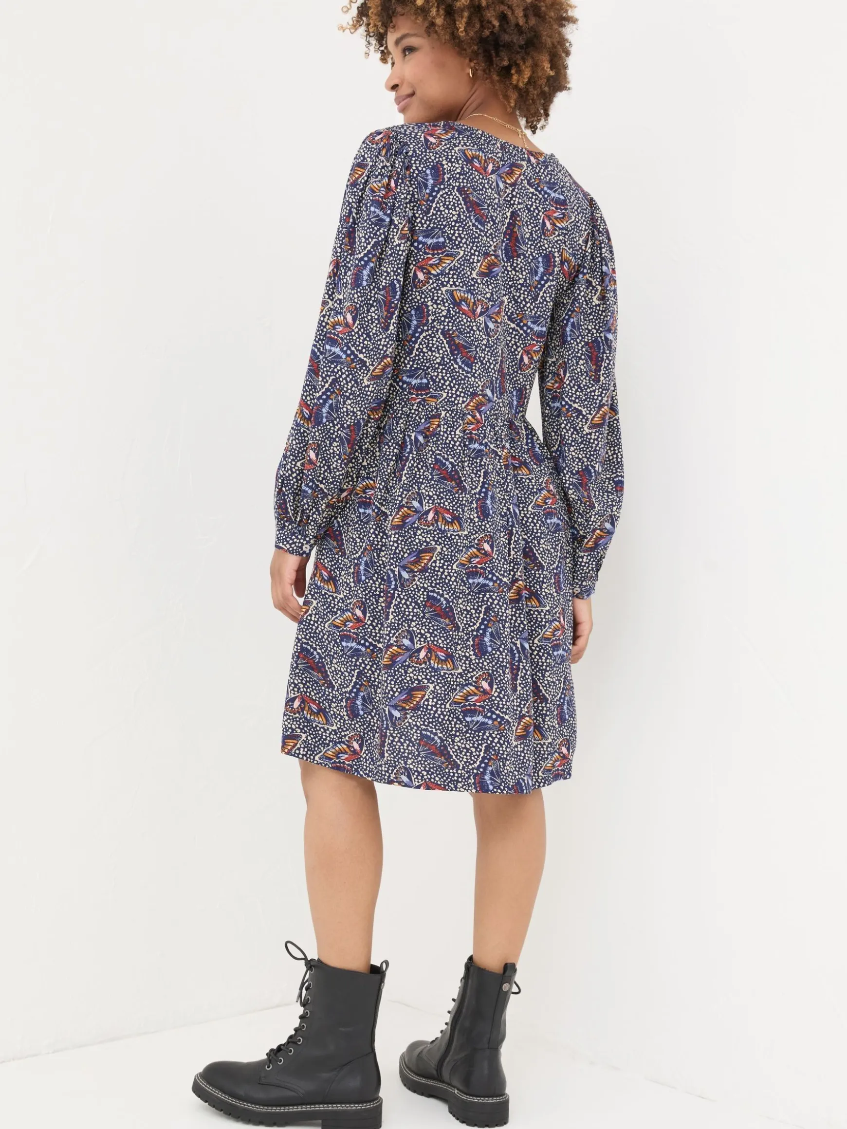 FatFace Anona Swing Dress Dark Navy Cheap