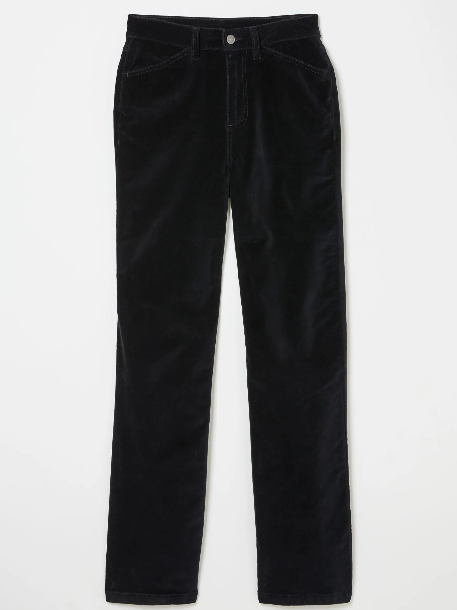 FatFace Elise Velvet Trousers Black Store
