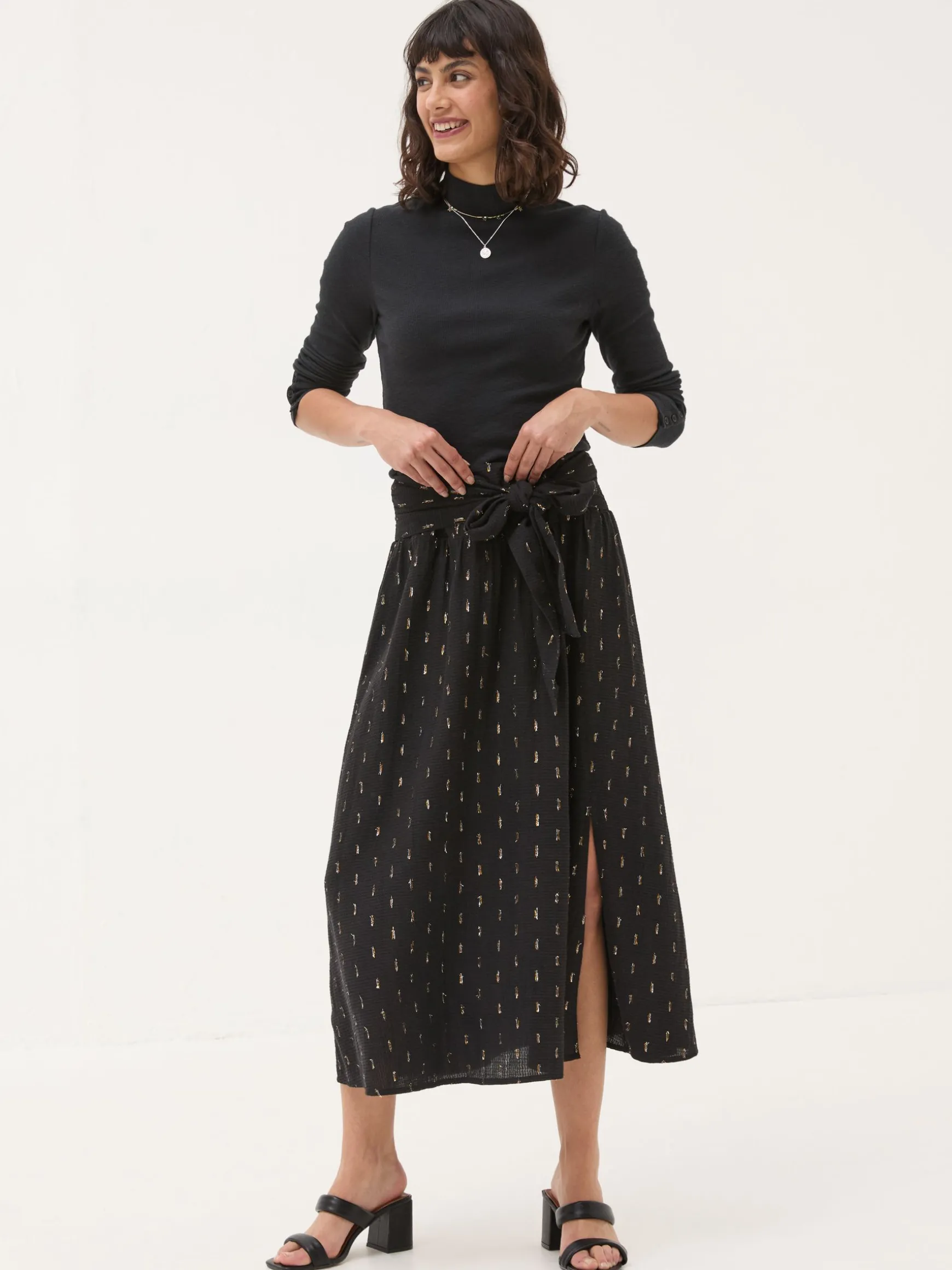 FatFace Sascha Detail Skirt Black New