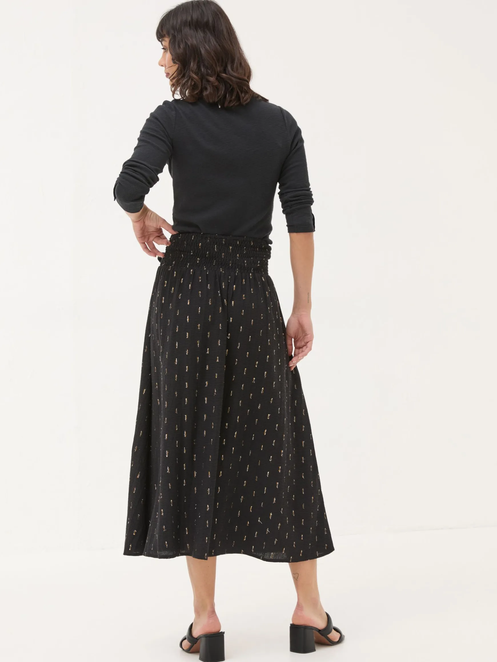 FatFace Sascha Detail Skirt Black New