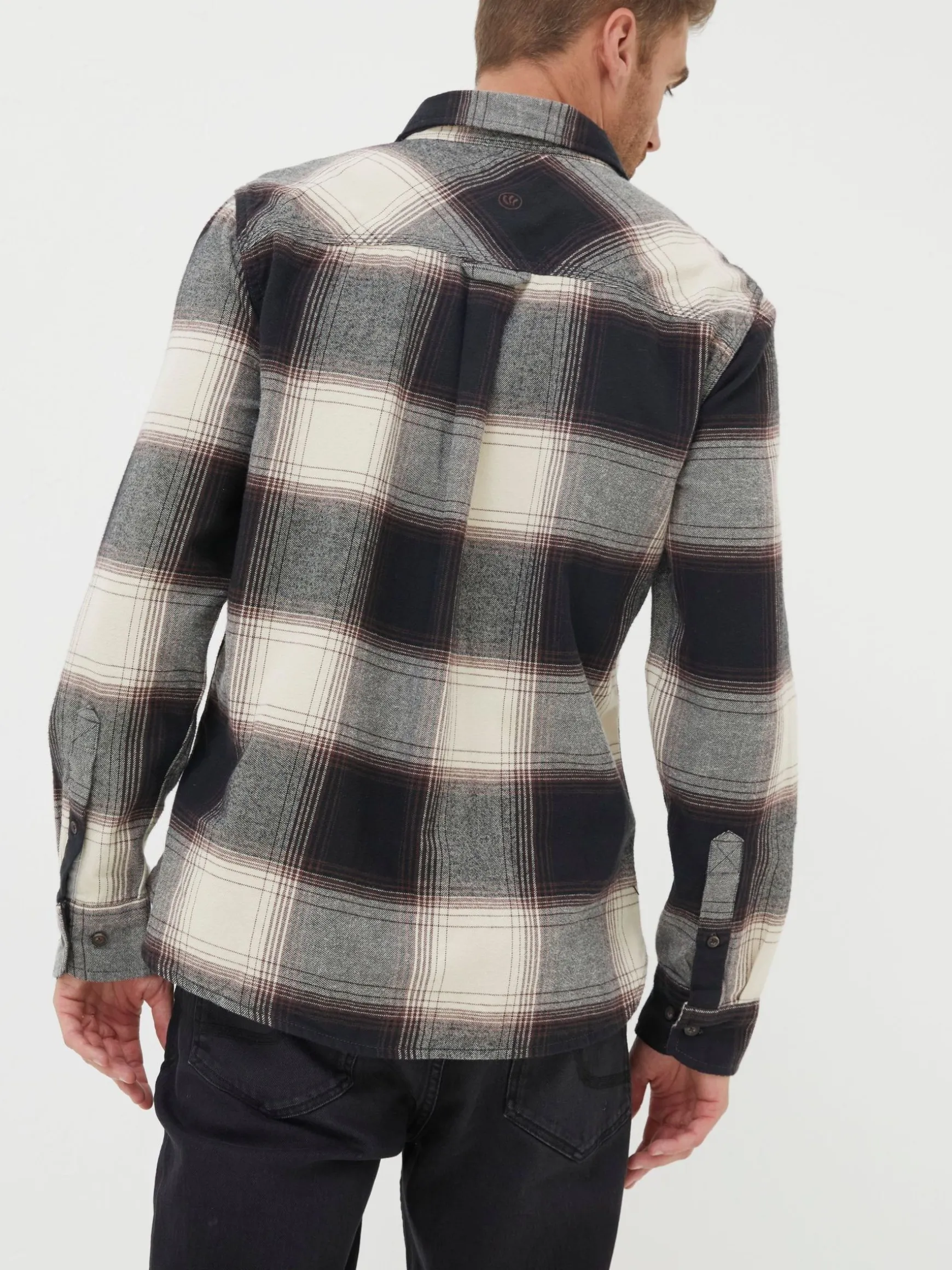 FatFace Selby Check Shirt Black Cheap