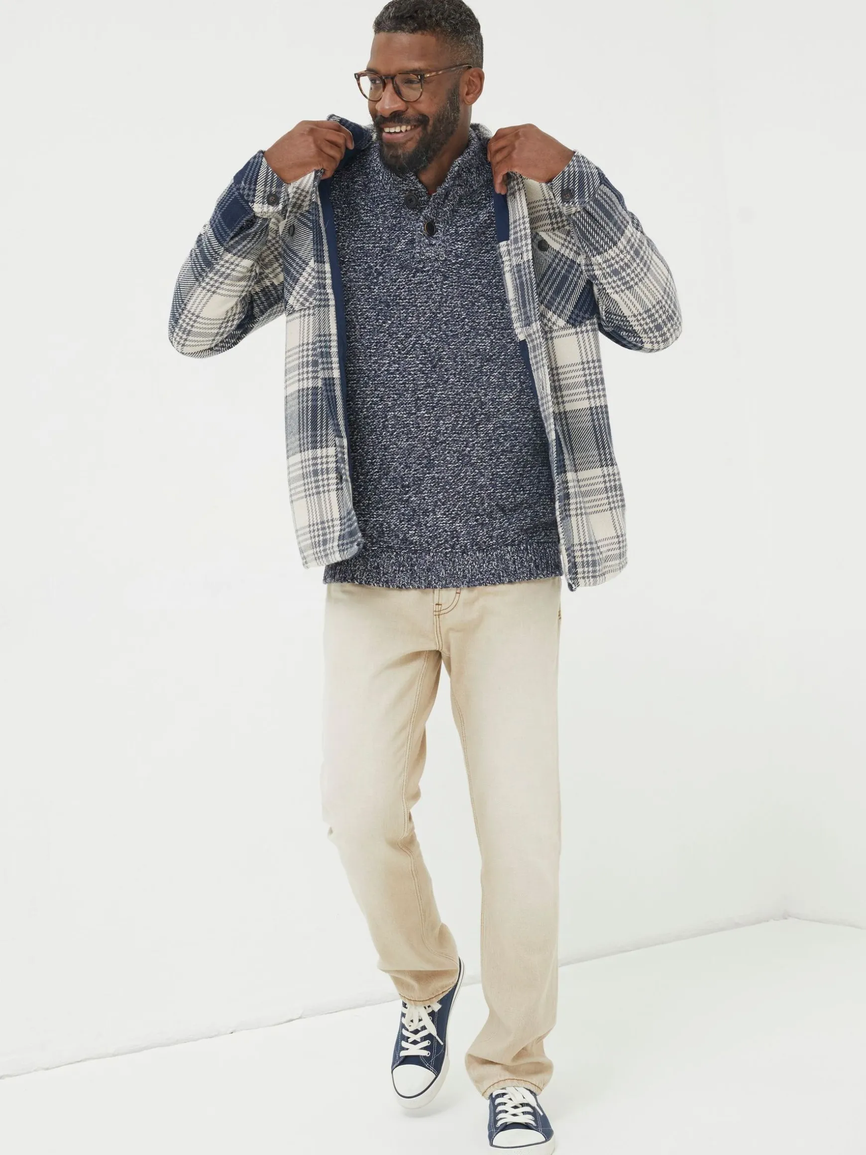 FatFace Ryton Ombre Overshirt Blue Fashion