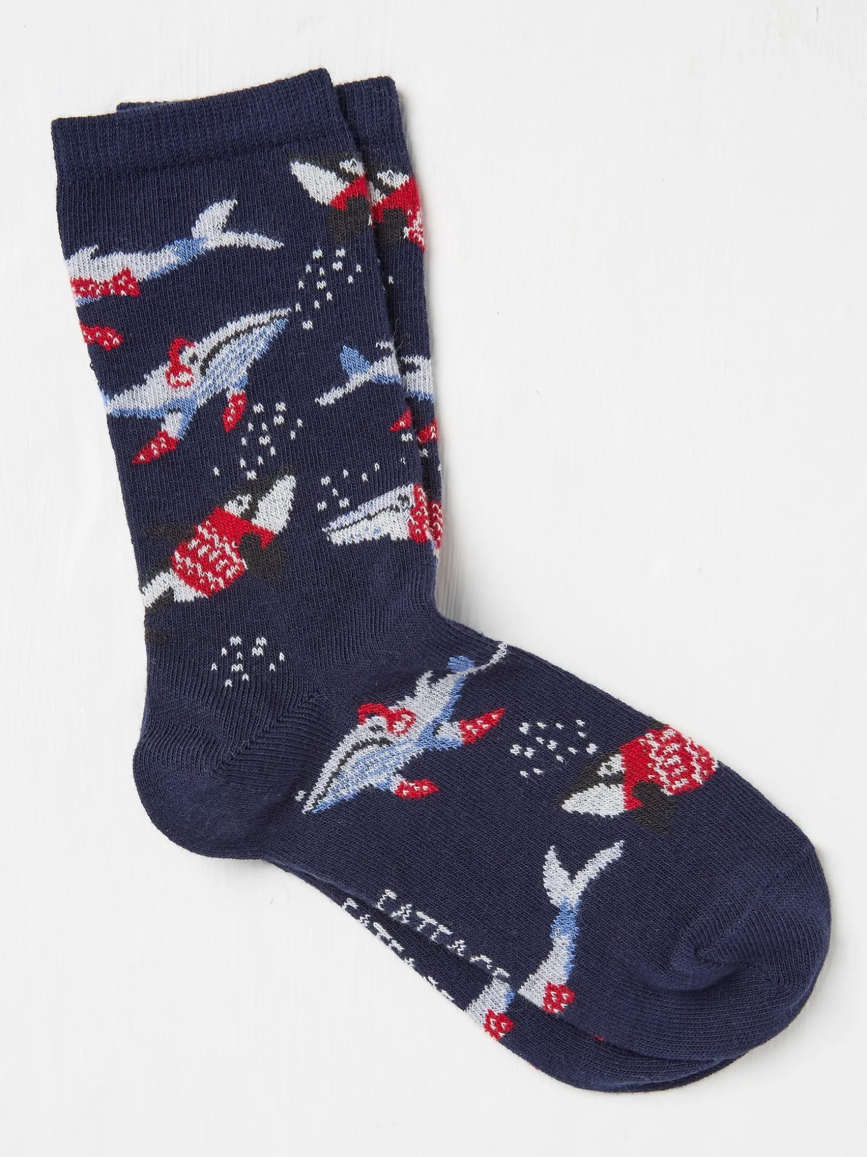 FatFace Shelter Wilson The Whale Socks 1 Pack Blue Flash Sale