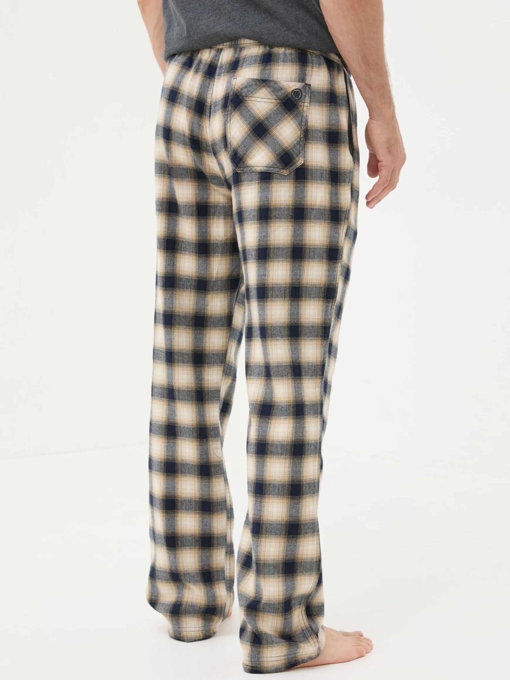 FatFace Bosham Check Pyjama Bottoms Natural New