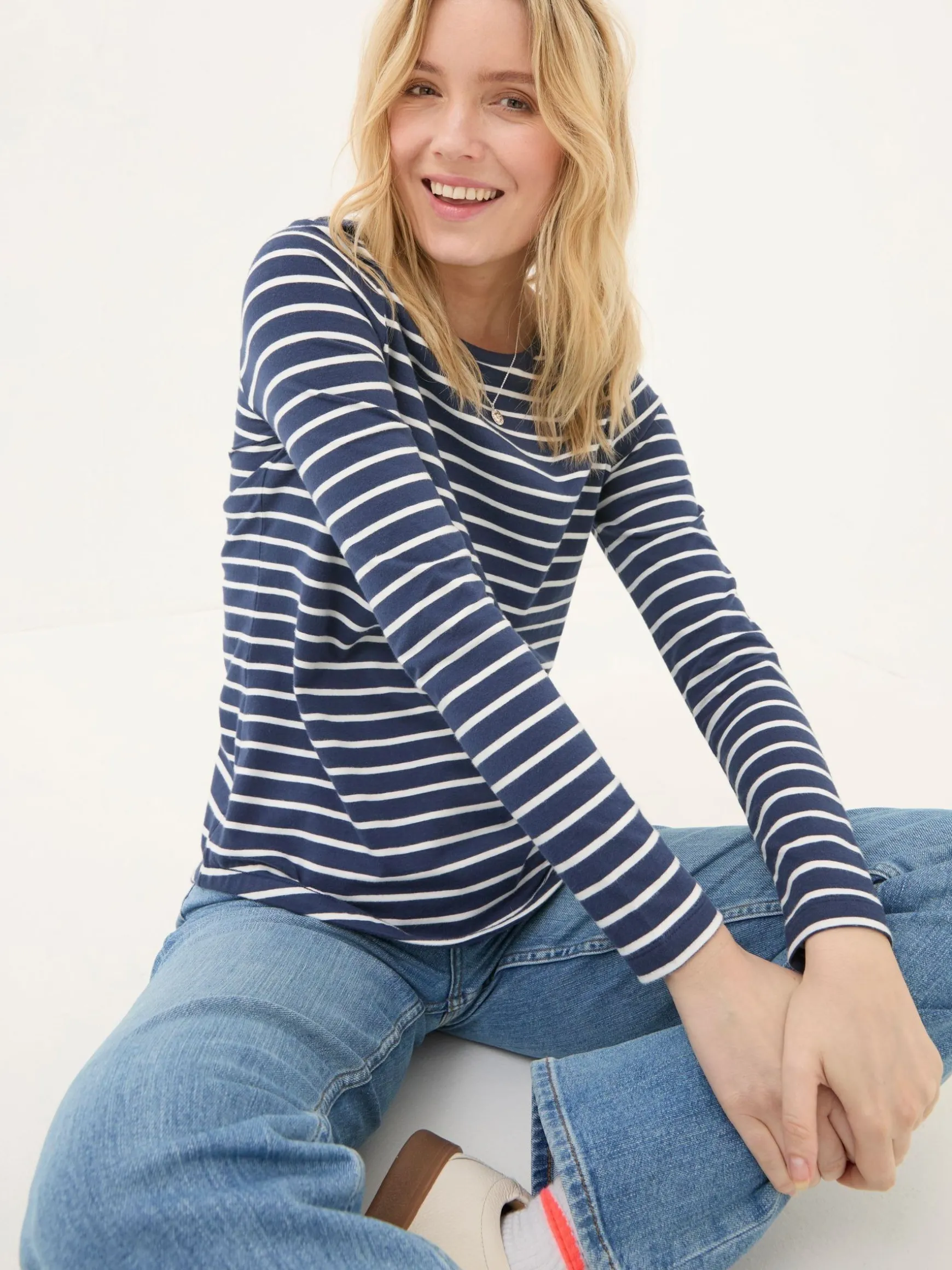 FatFace Breton T-Shirt Blue Online