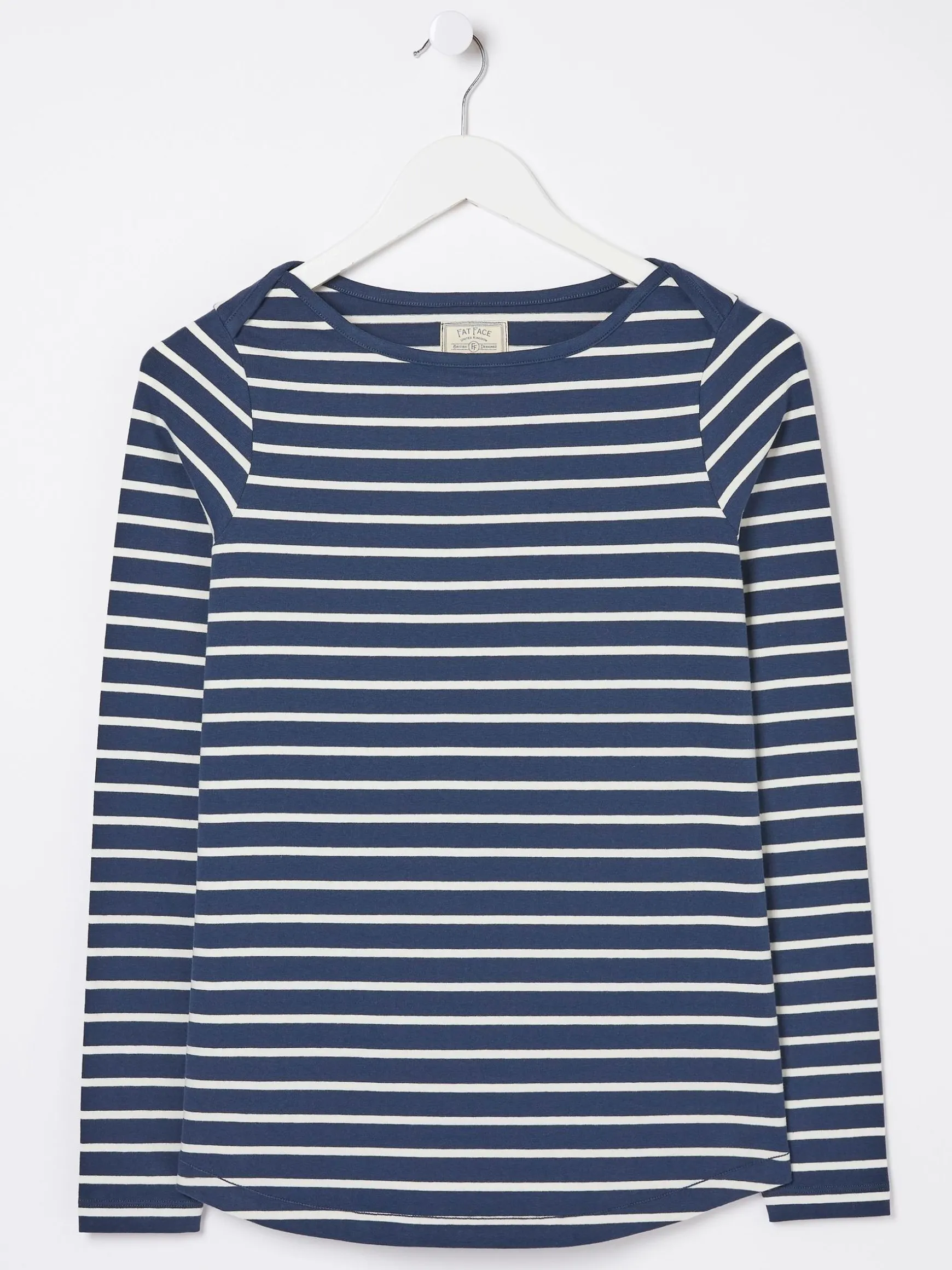 FatFace Breton T-Shirt Dark Blue Clearance