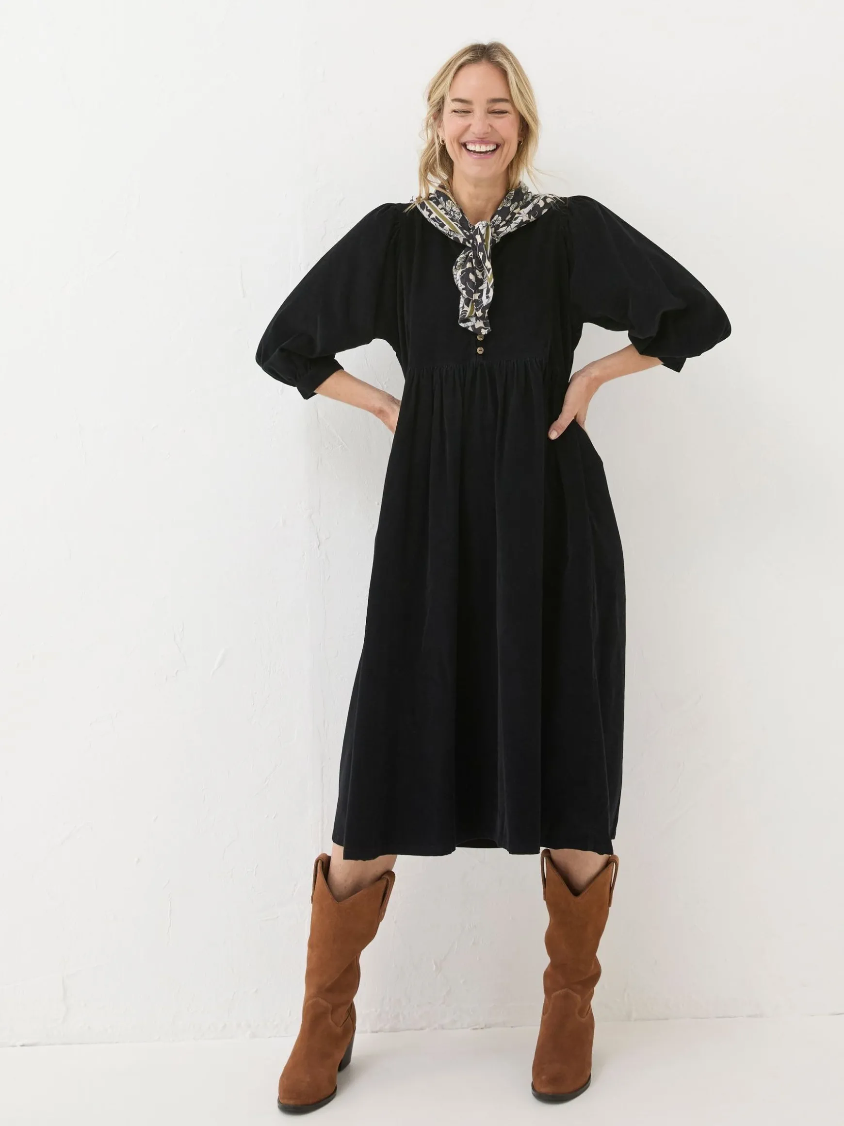 FatFace Ceil Check Dress Black Online