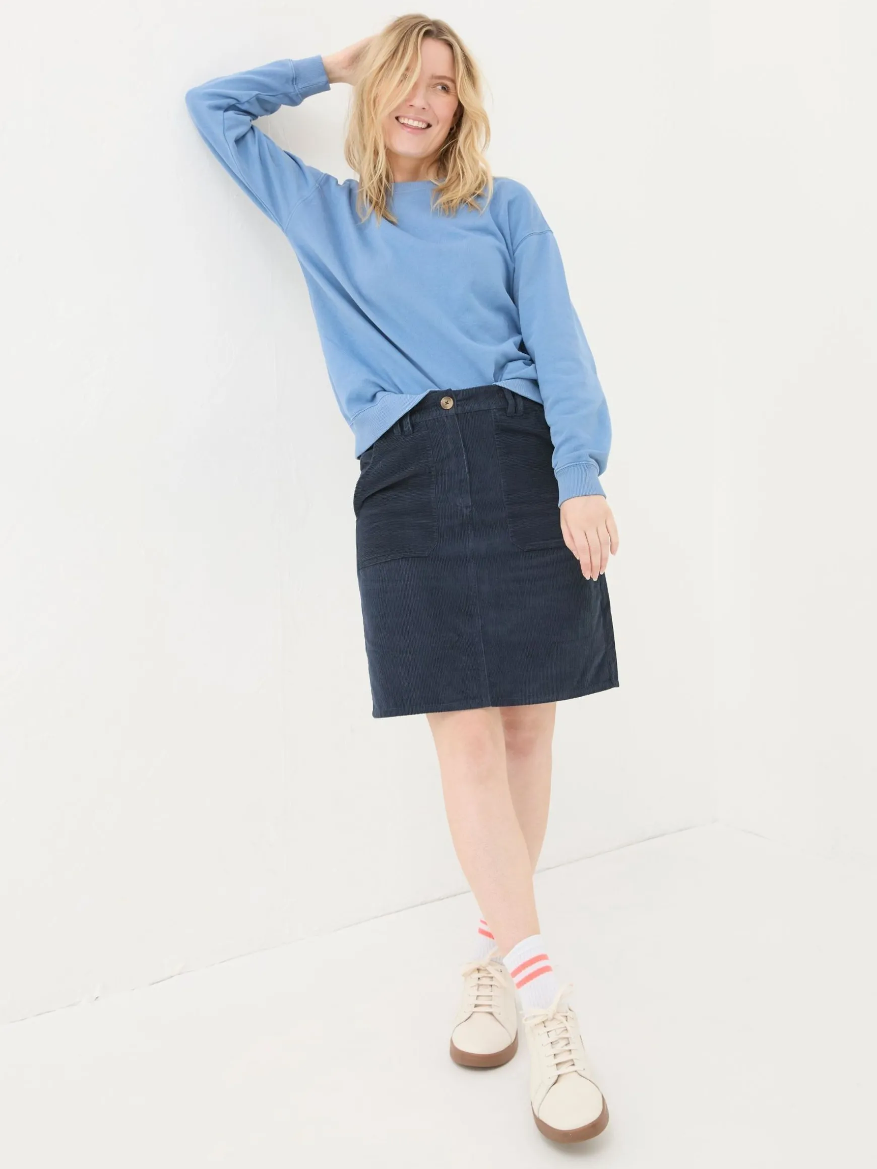 FatFace Chesil Cord Skirt Dark Navy Best Sale