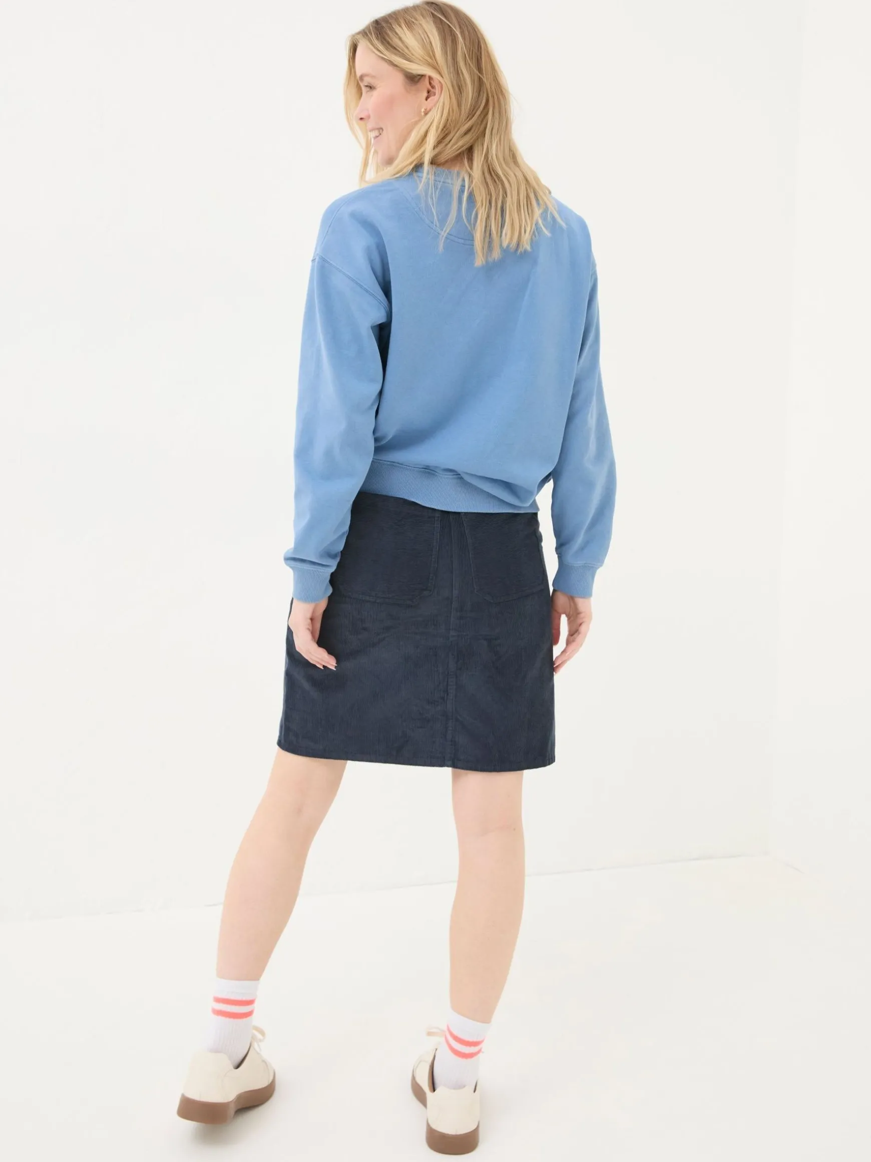 FatFace Chesil Cord Skirt Dark Navy Best Sale