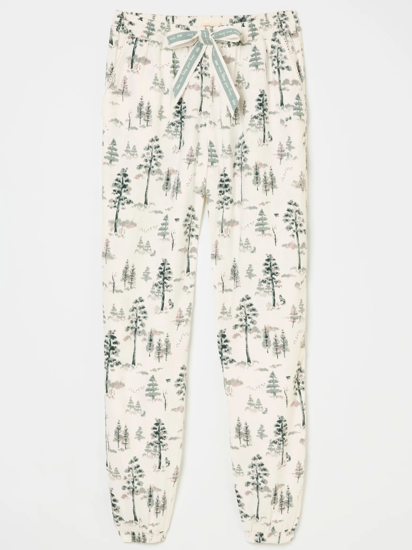 FatFace Cora Christmas Tree Pyjama Bottoms Ivory Best Sale