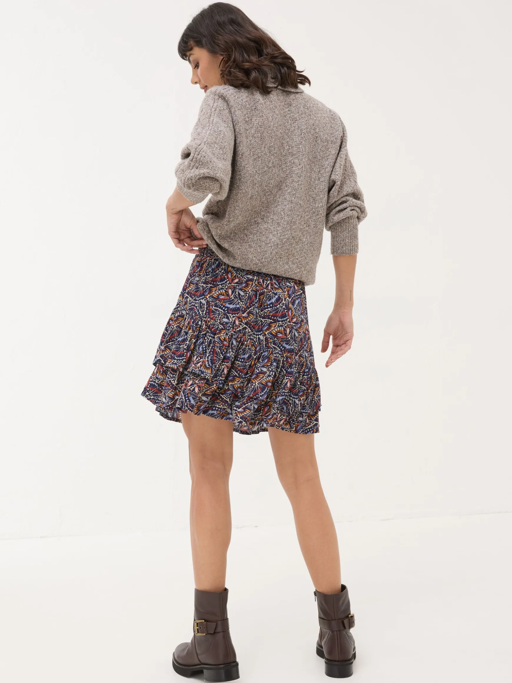 FatFace Becca Skirt Dark Navy Store