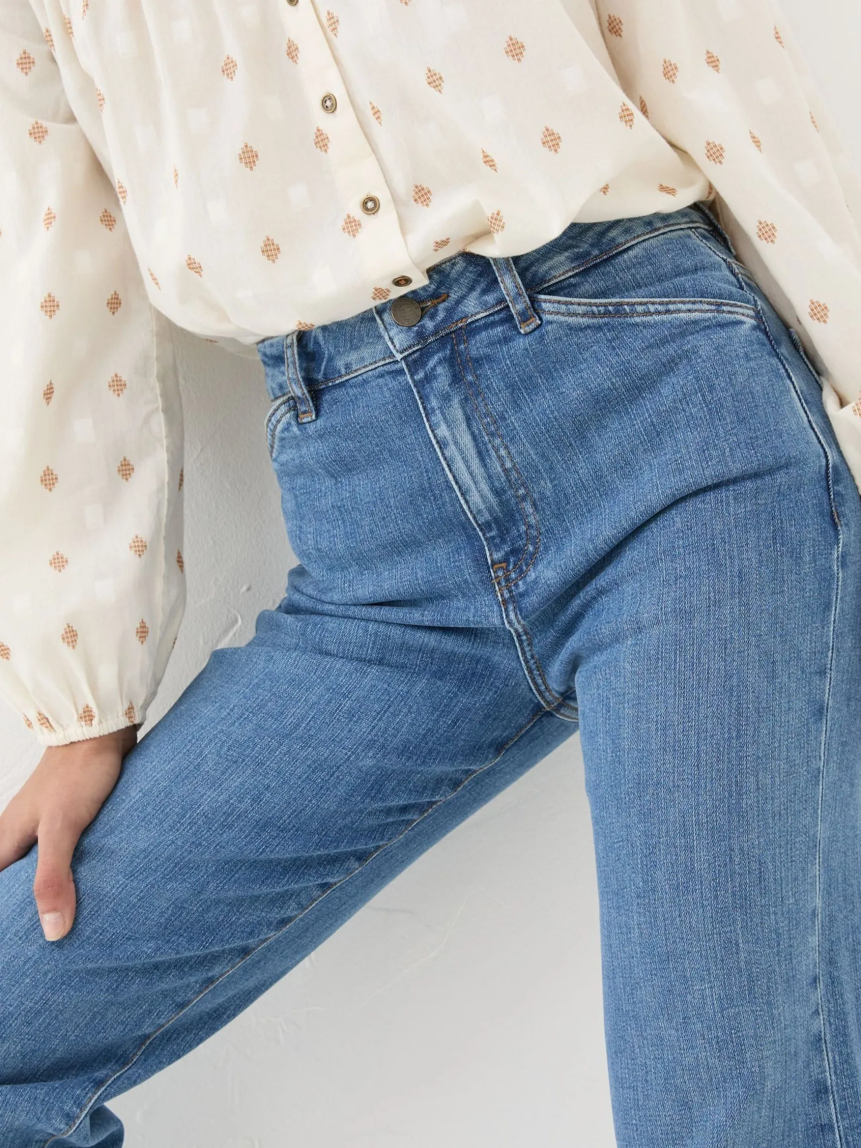 FatFace Elise Wide Leg Jeans Denim Vintage Cheap