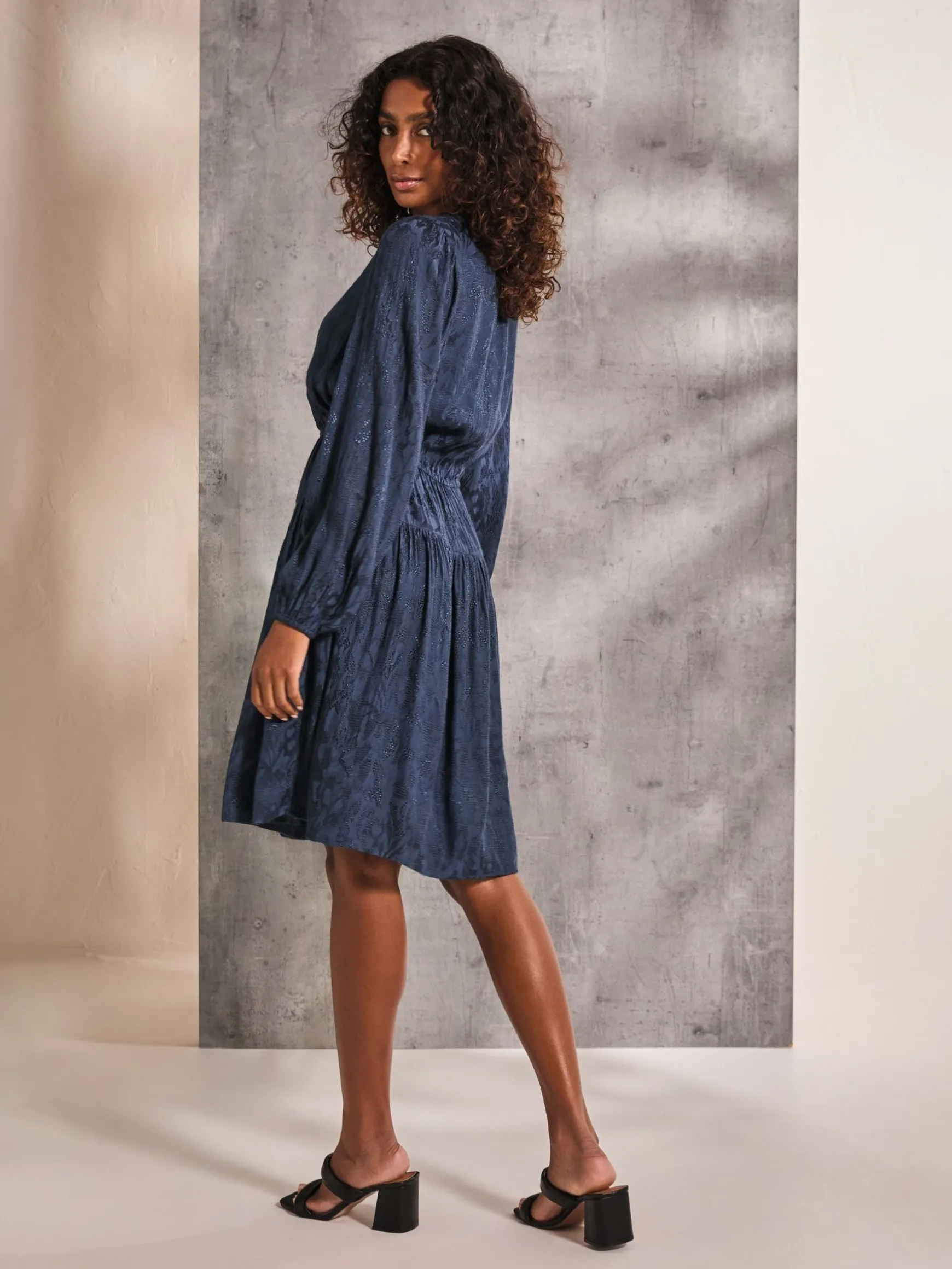 FatFace Gail Detail Dress Blue Flash Sale
