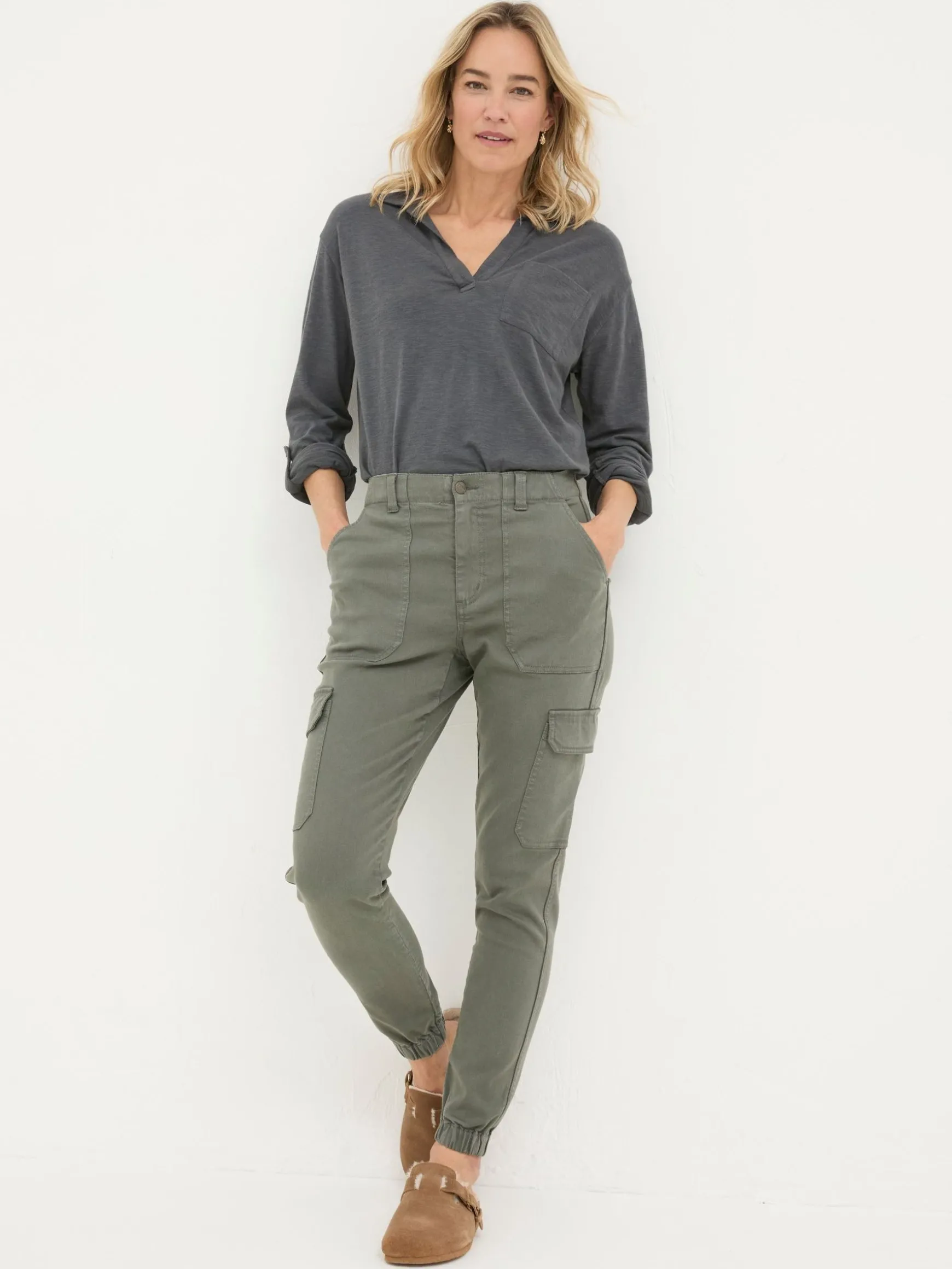 FatFace Hythe Cargo Trousers Grey Best