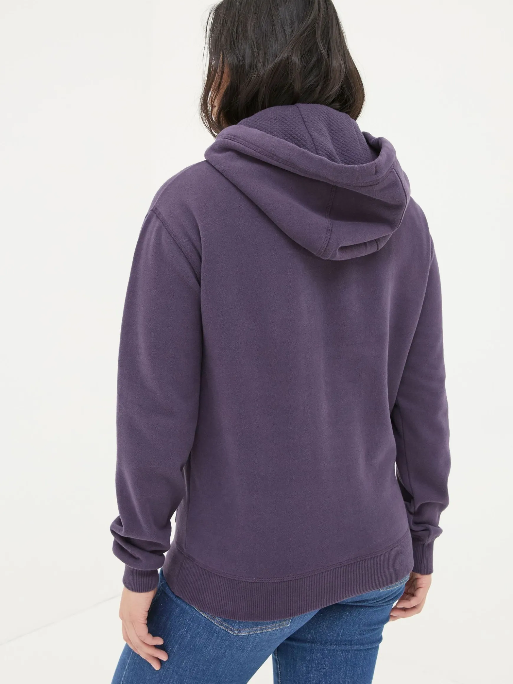 FatFace Izzy Overhead Hoodie Purple Flash Sale
