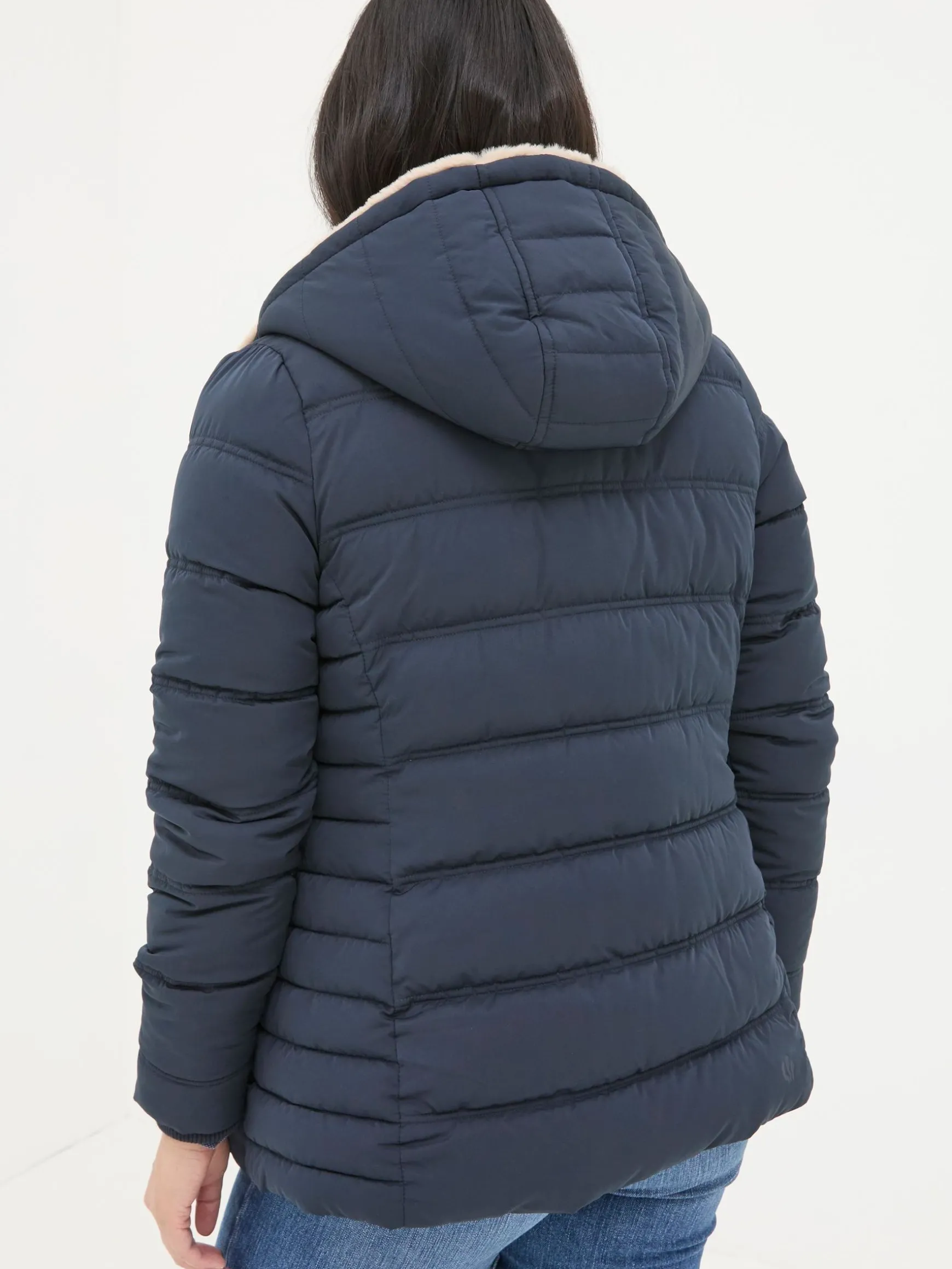 FatFace Lara Lara Puffer Coat Navy Cheap