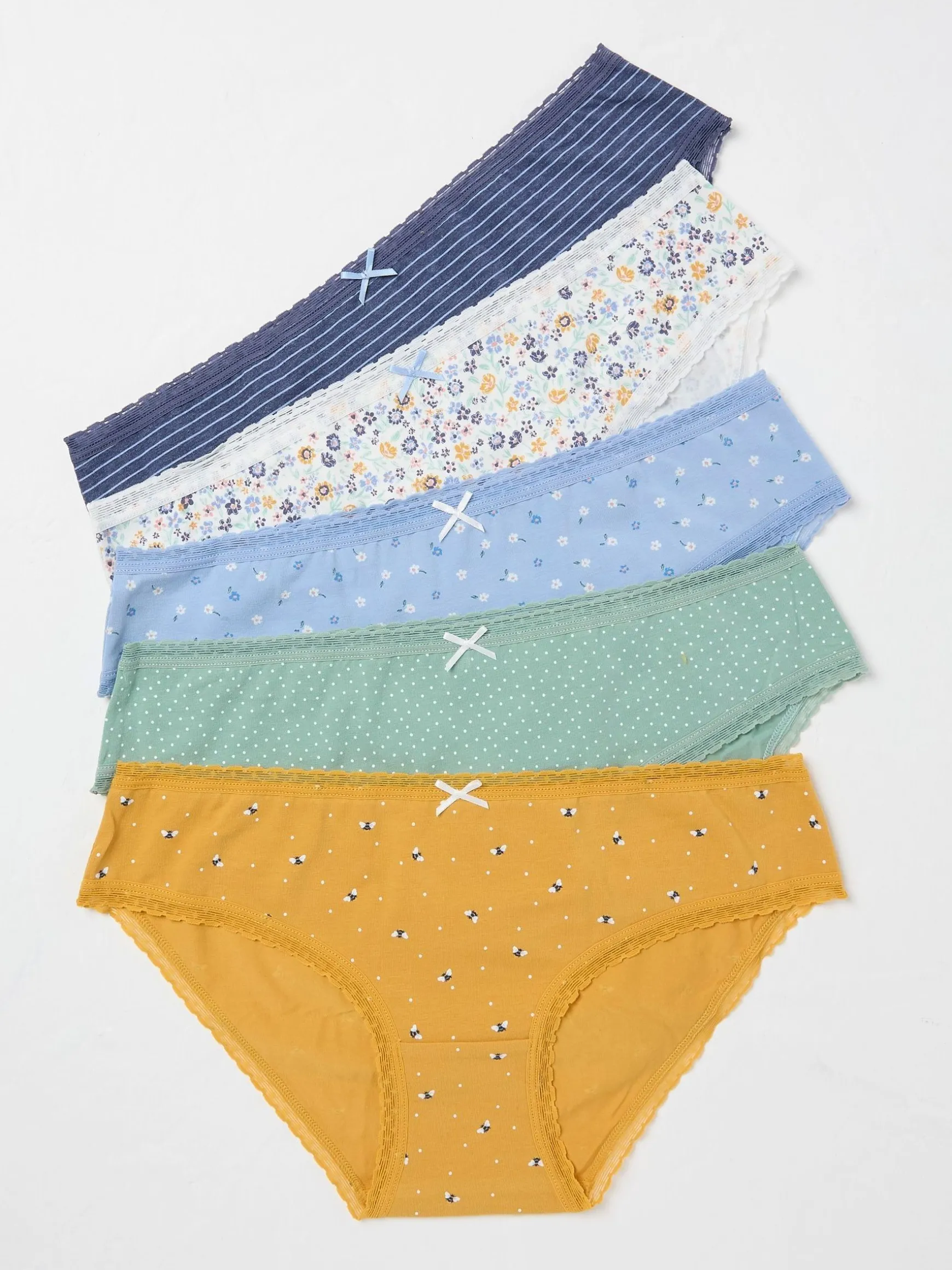FatFace Mini Knickers 5 Pack Multi Fashion