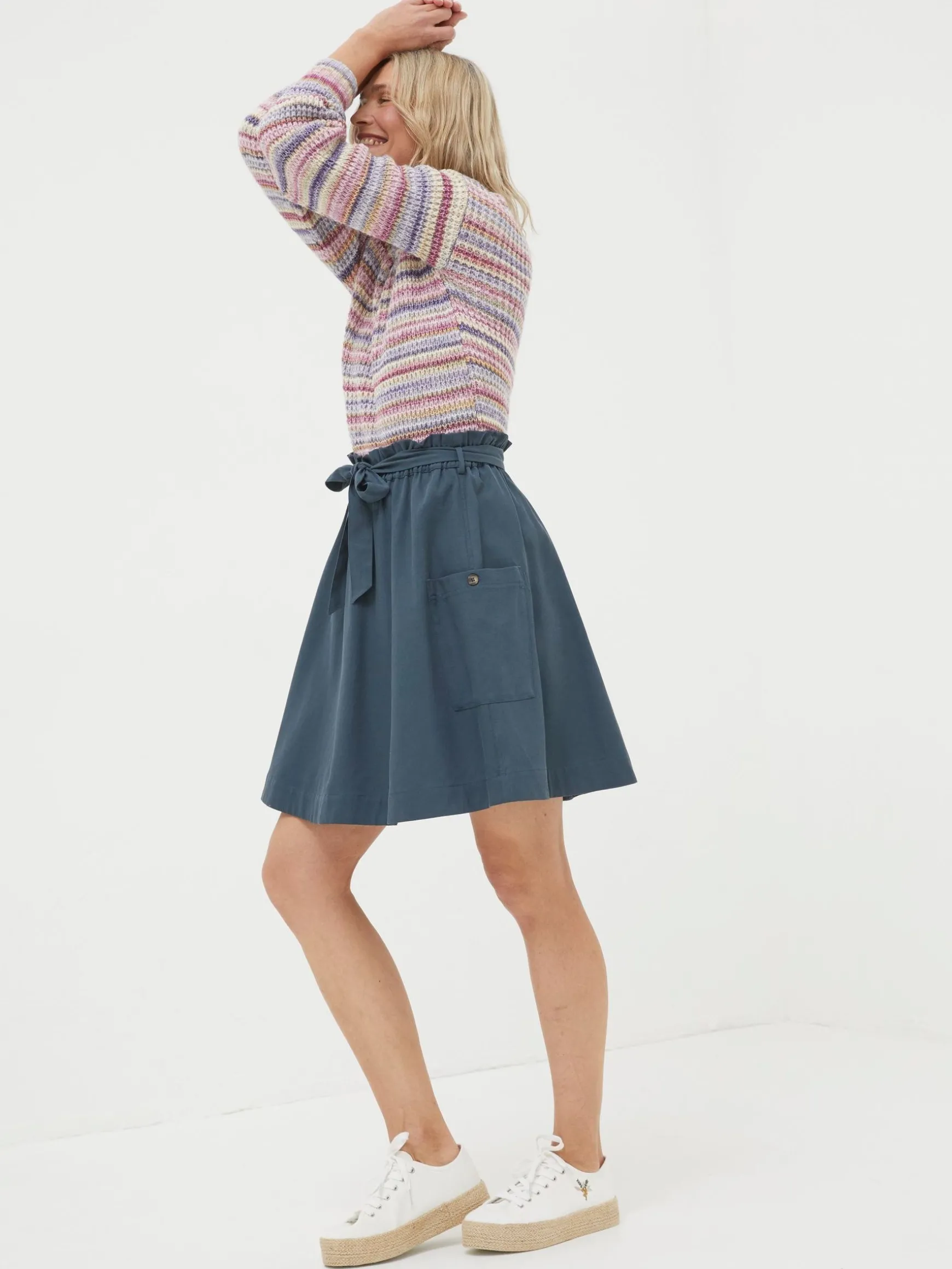 FatFace Nicole Utility Skirt Grey Best
