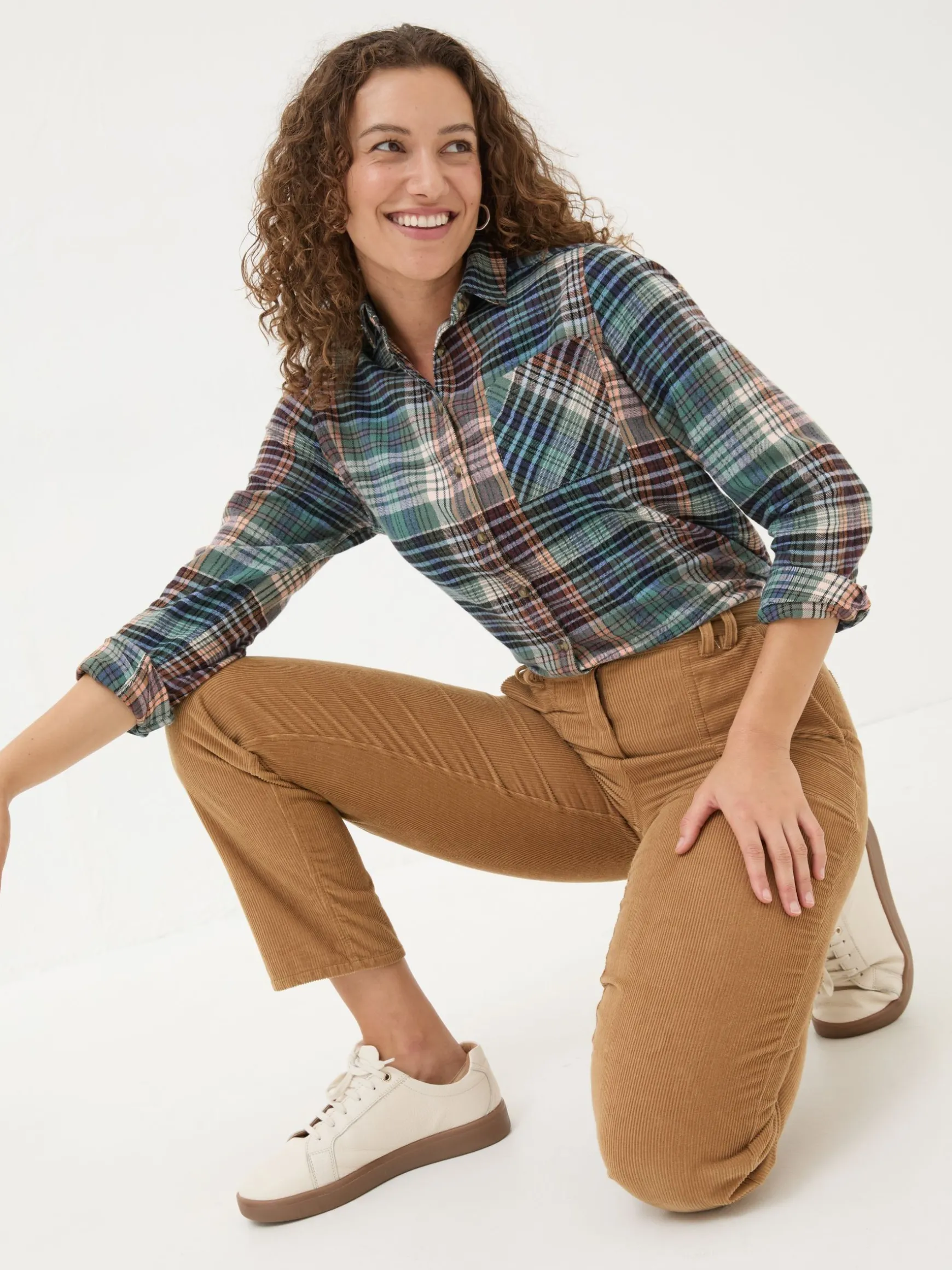 FatFace Olivia 100% Cotton Check Shirt Multi Best