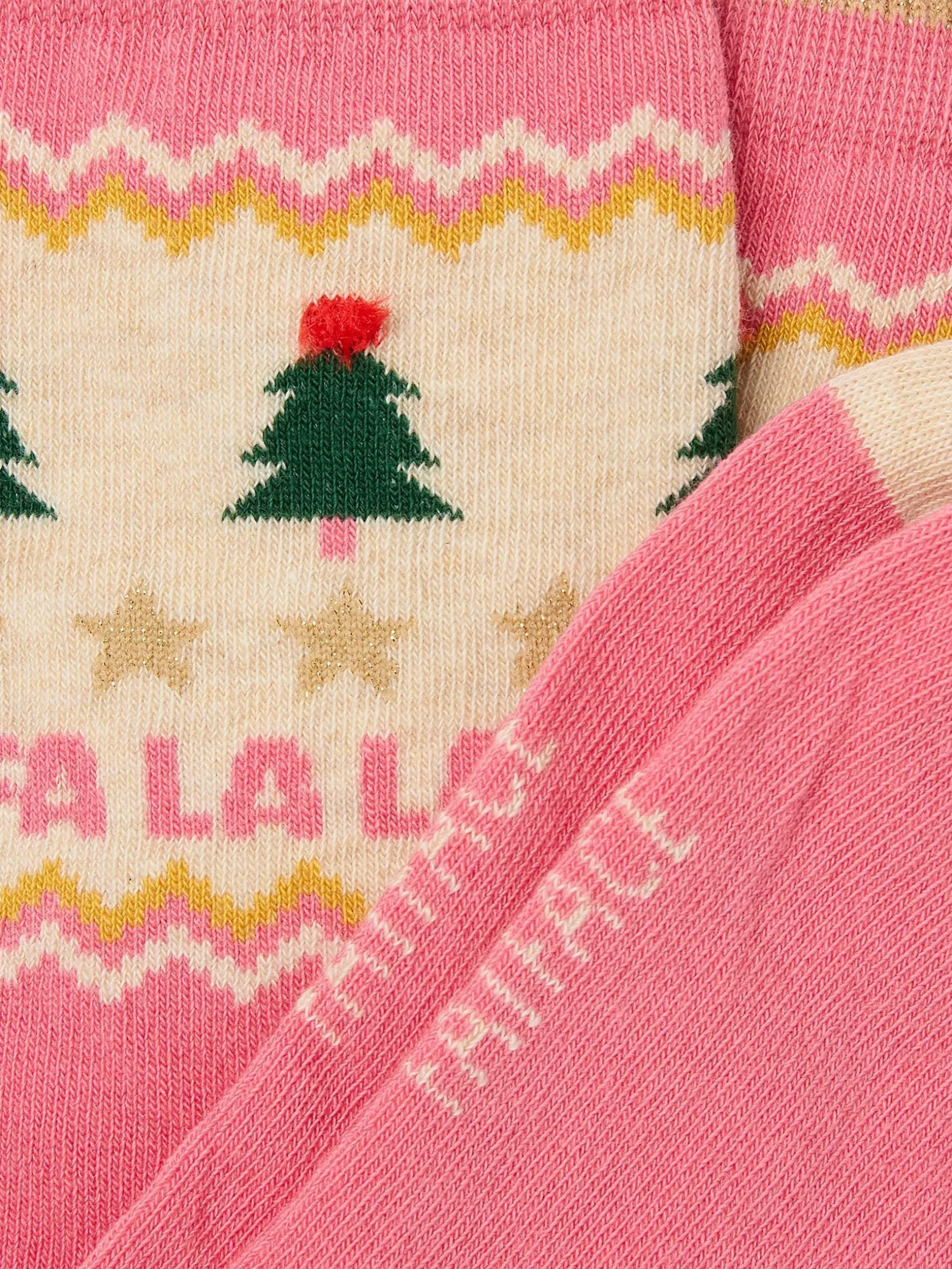 FatFace Womens Fa La La Socks 1 Pack Pink Fashion