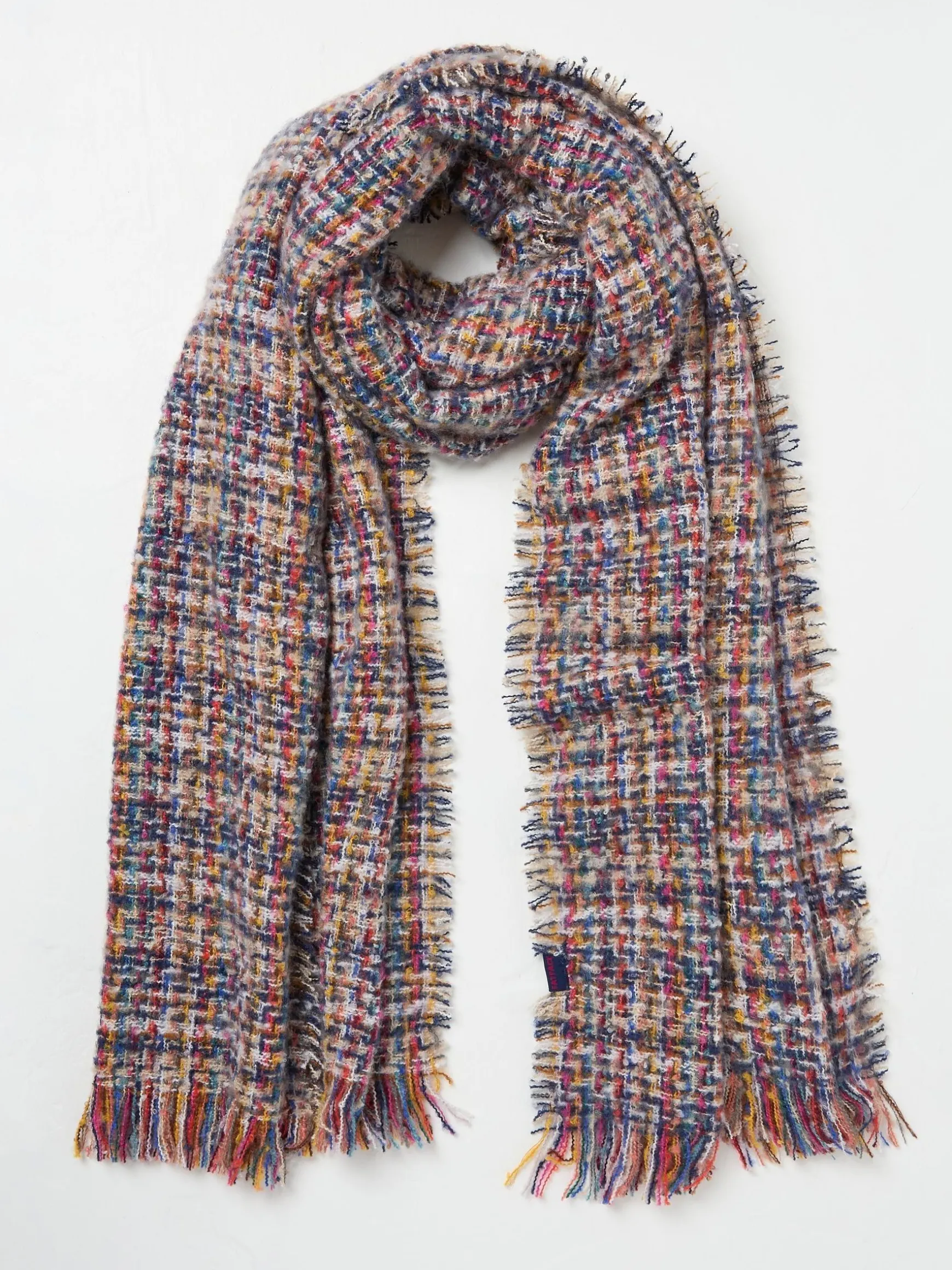 FatFace Pippa Check Scarf Multi Outlet