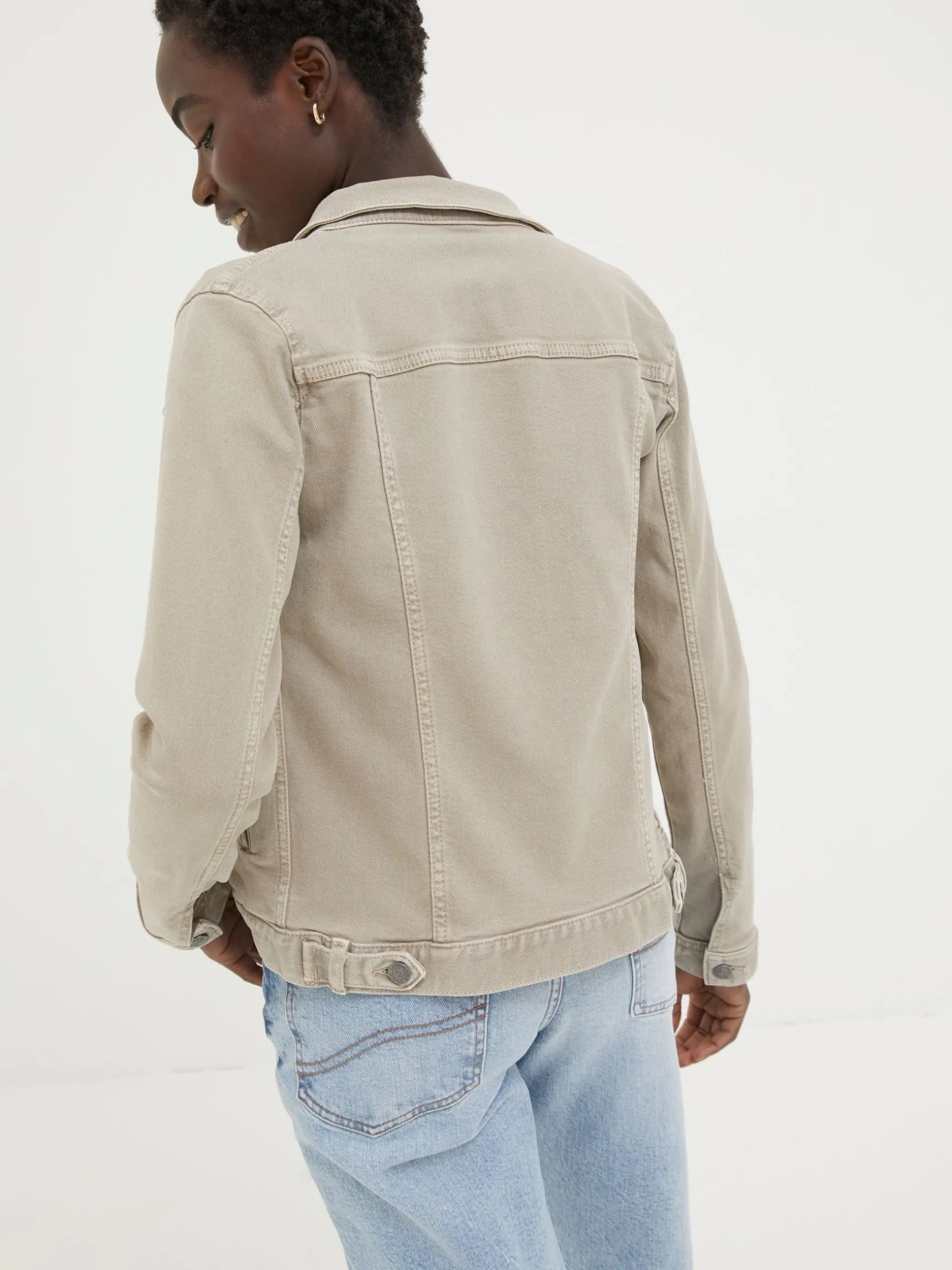 FatFace Tasha Denim Jacket Natural Clearance