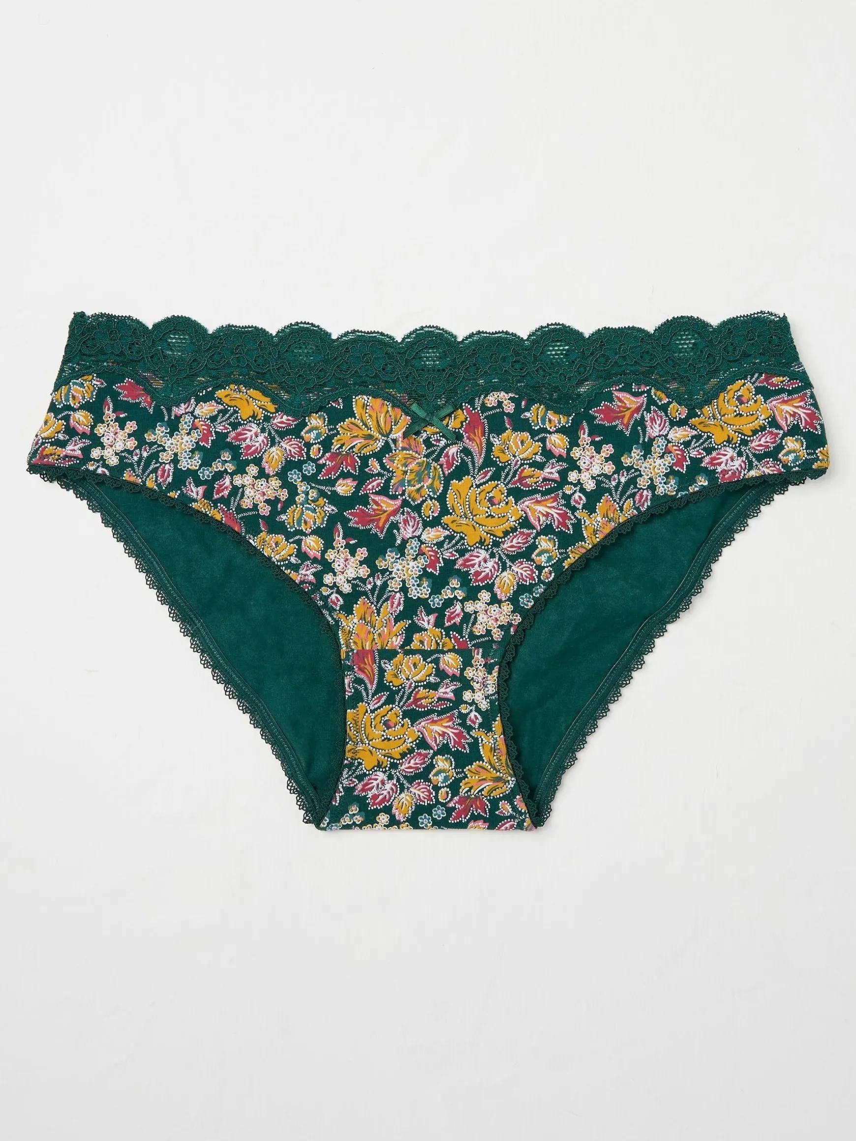 FatFace Folk Mini Knickers Teal Blue Outlet