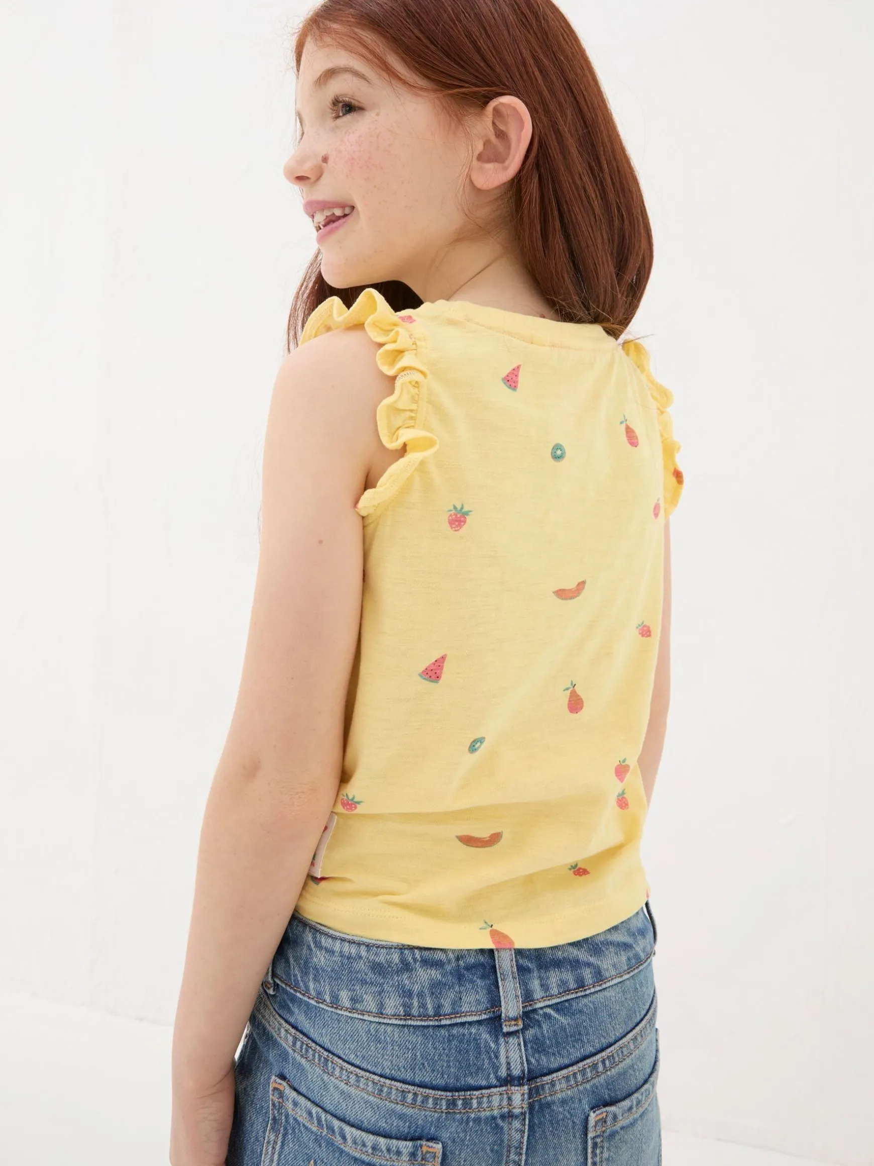 FatFace Fruit Knot Front T-Shirt Yellow Cheap
